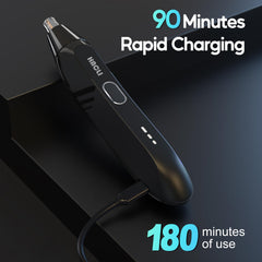 HACLI nose hair trimmer IPX7 waterproof body for easy cleaning