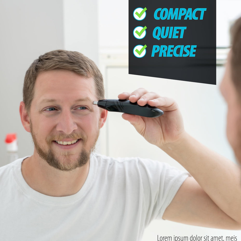 HACLI nose hair trimmer LED indicator and travel lock for safe use