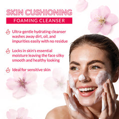 Hada Labo Tokyo Gentle Hydrating Cleanser foaming action creates a soft lather for sensitive skin.