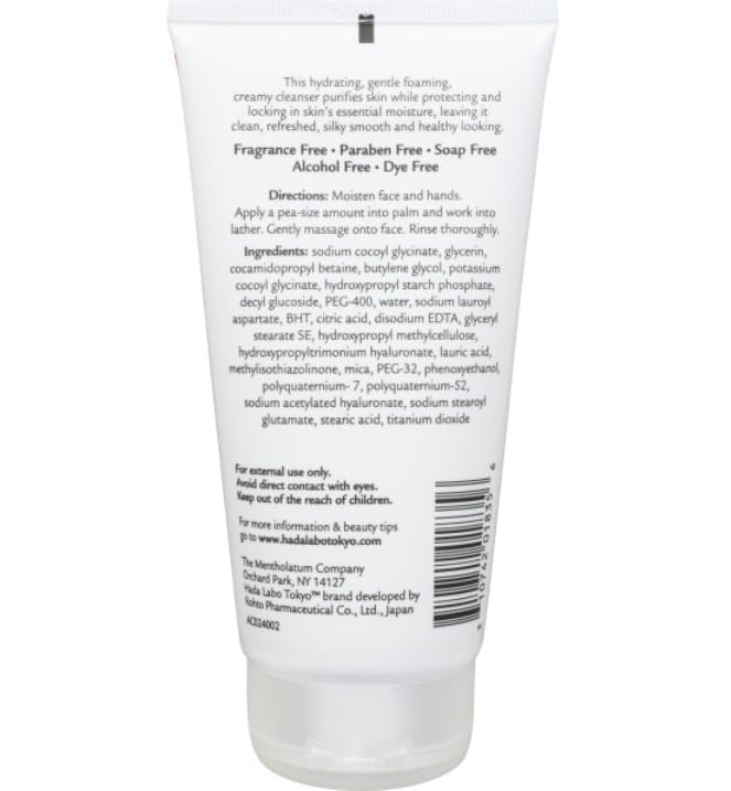 Hada Labo Tokyo Gentle Hydrating Cleanser moisture-locking action helps reduce tightness after washing.