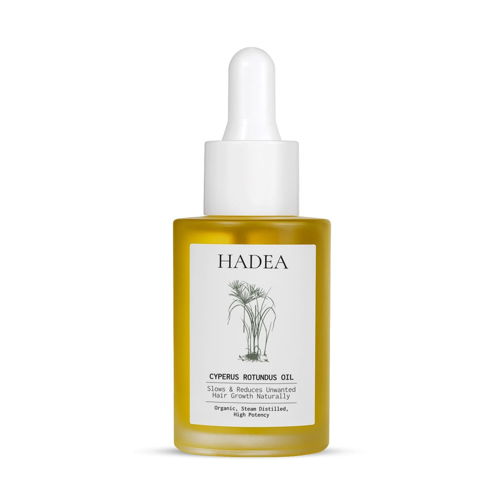 HADEA Cyperus Rotundus Oil organic labeling shown on the product.