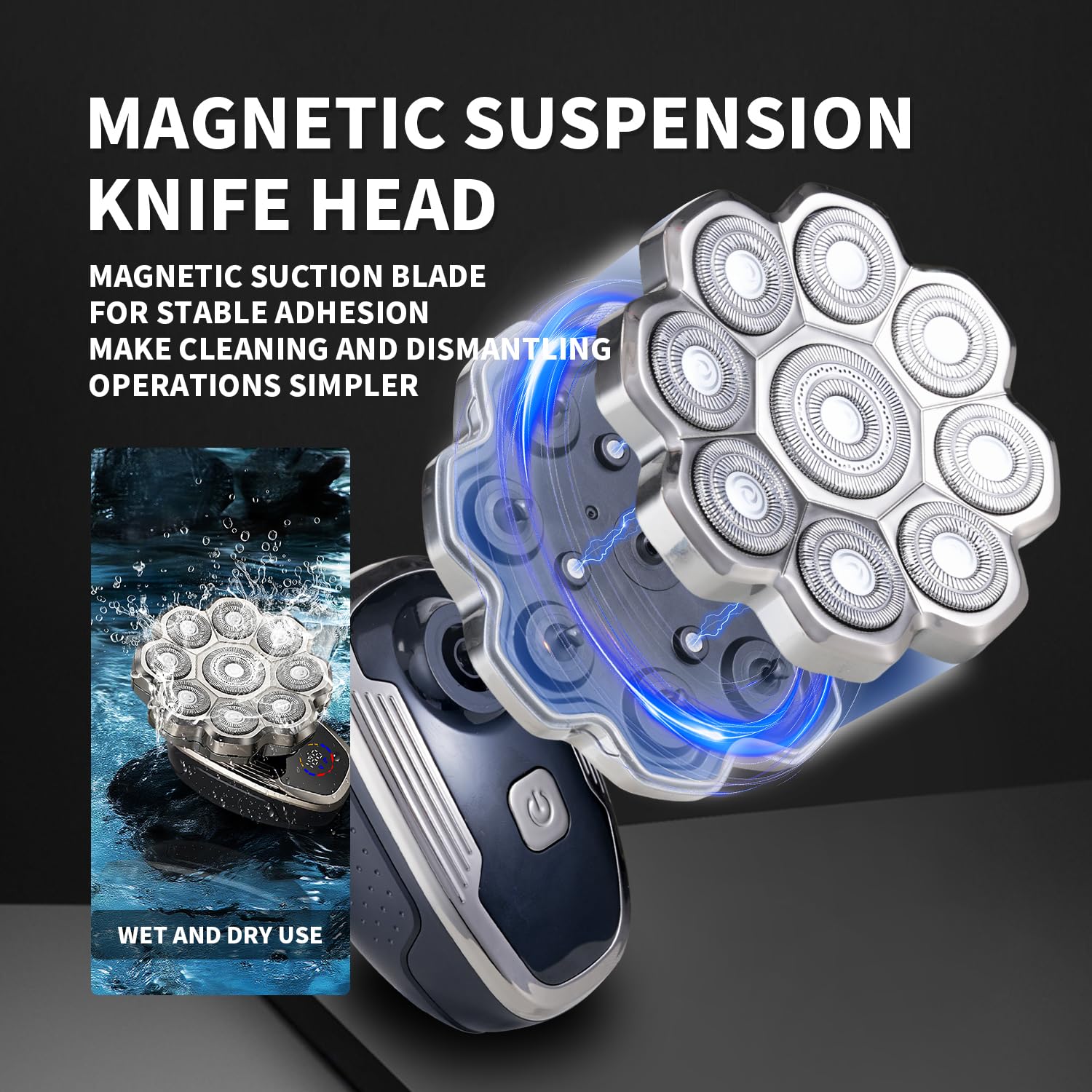 HAHAKEE 5-in-1 head set with attachments for grooming