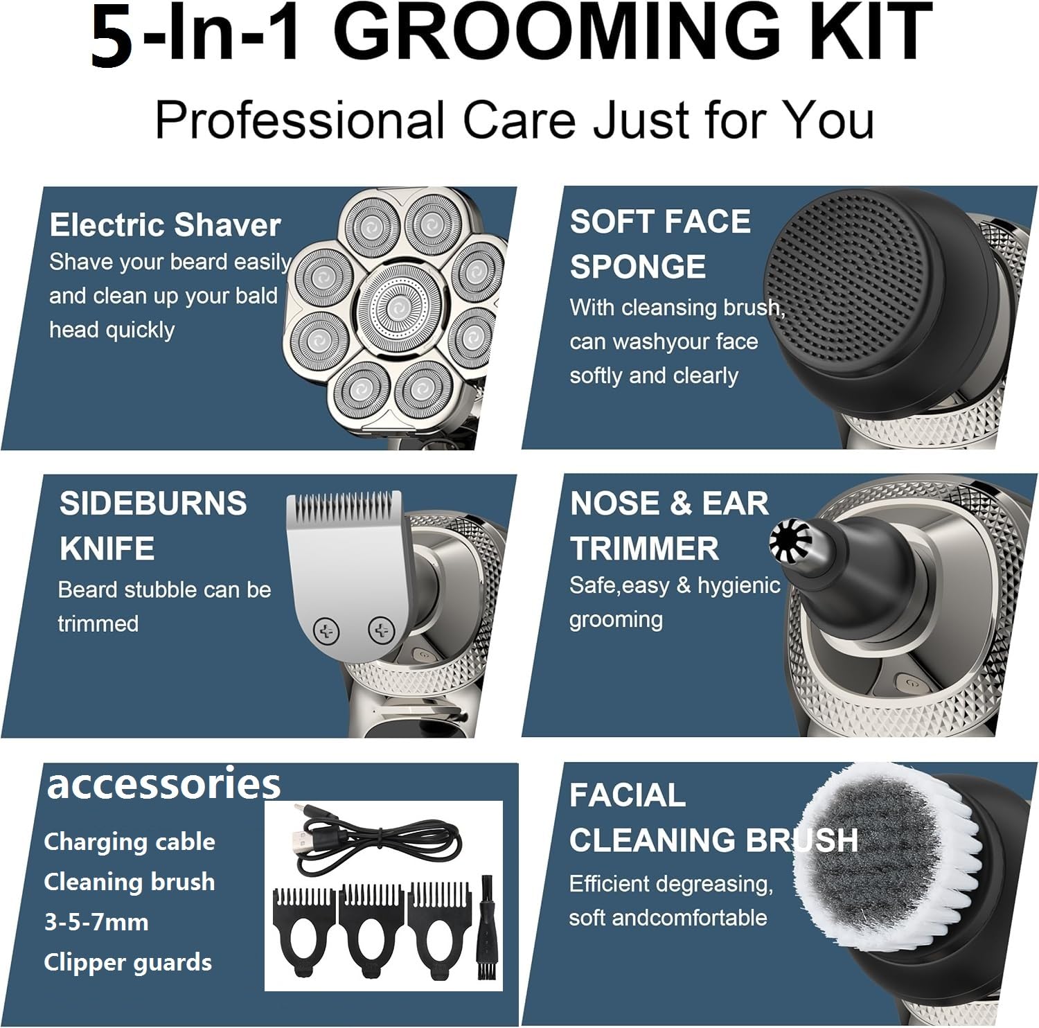 HAHAKEE IPX6 waterproof shaver for wet and dry use