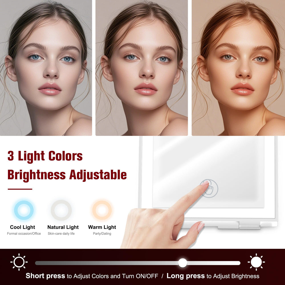 Haikopoon suction magnifier can be repositioned for flexible use on the mirror.