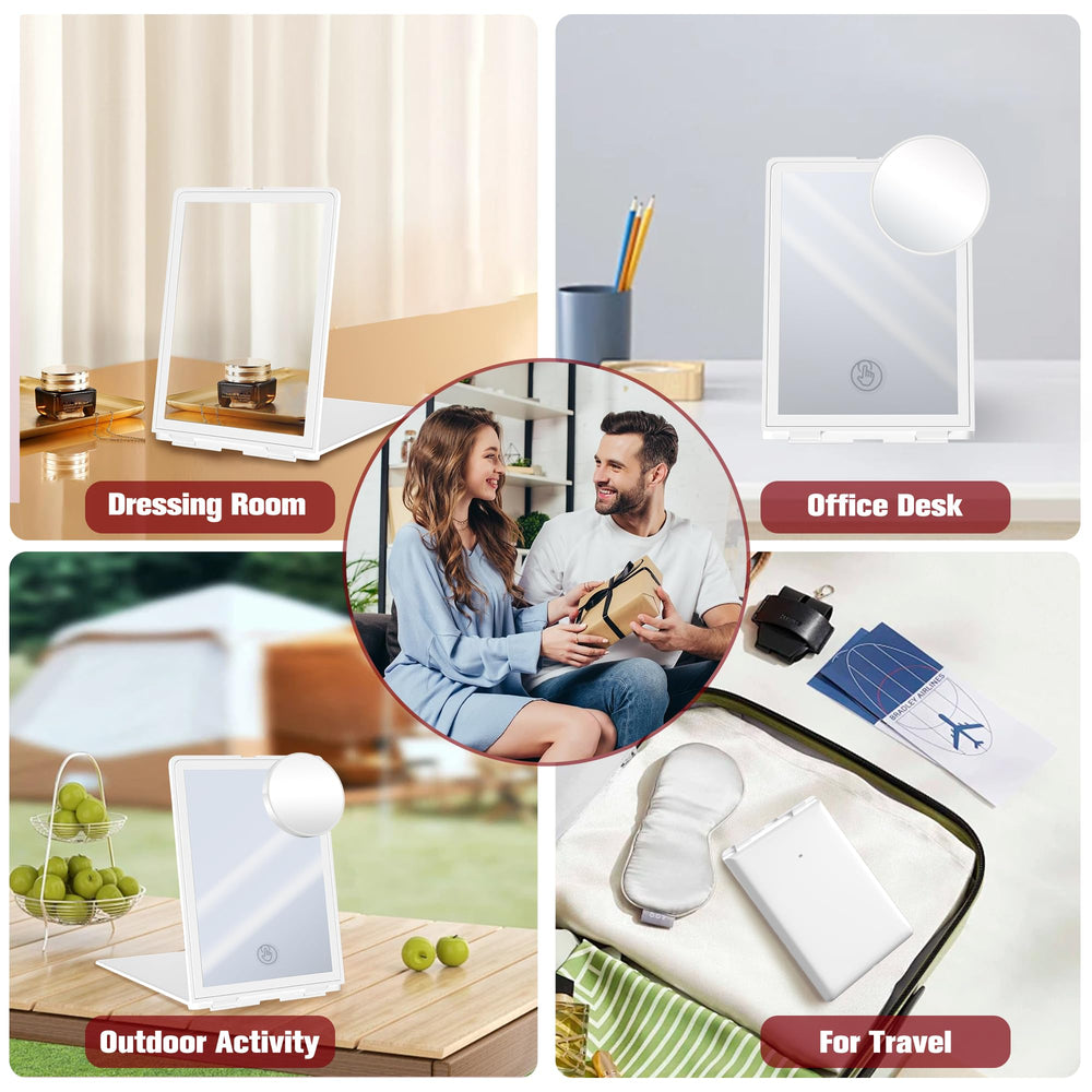 Haikopoon tweezers accessory complements the compact mirror for on-the-go grooming.