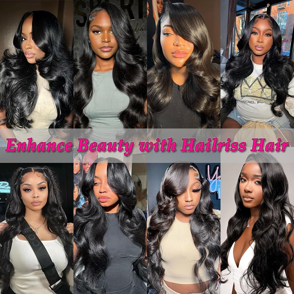 Hailriss 12A Brazilian body wave bundles donor-origin hair implies quality