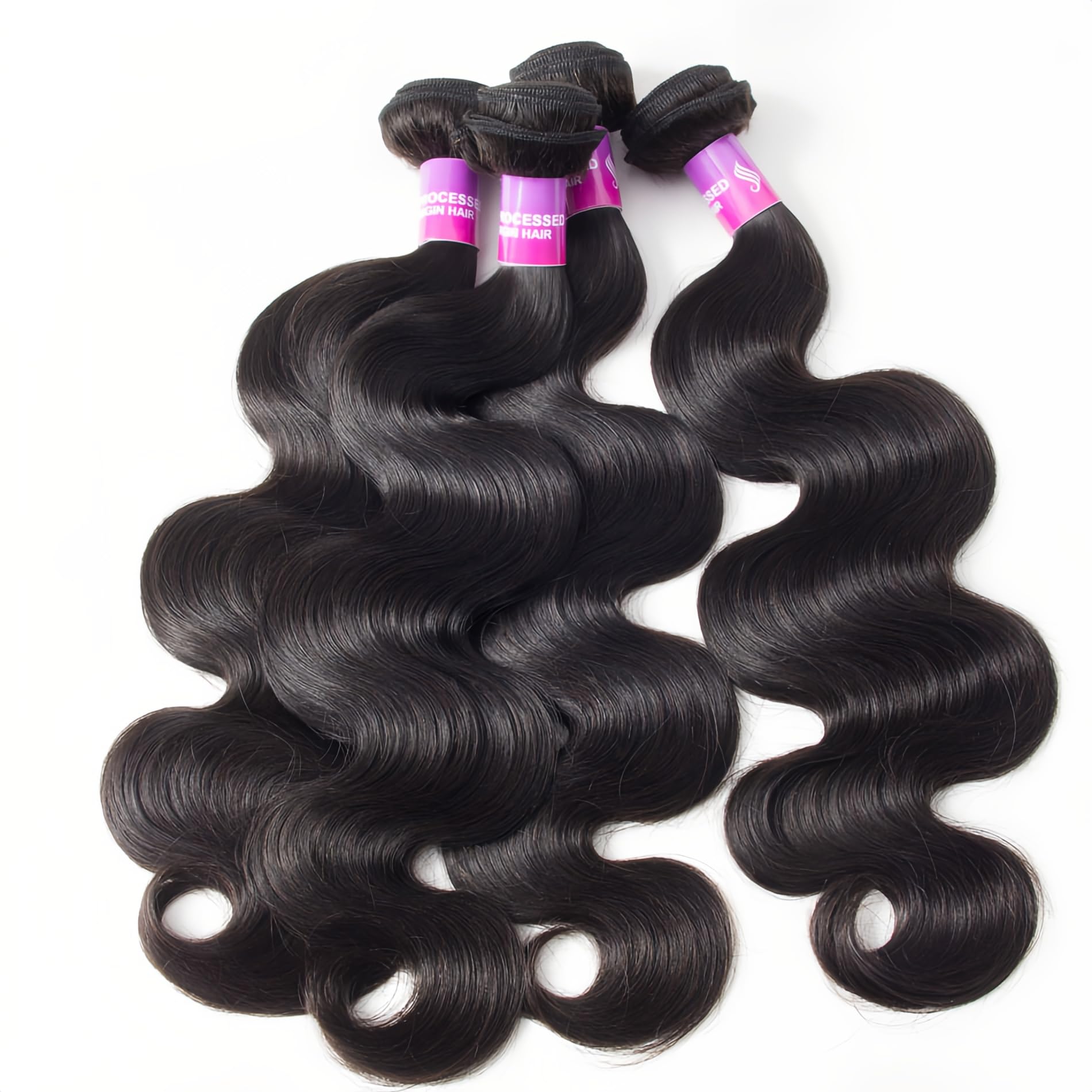 Hailriss 12A Brazilian body wave bundles length 12in shows versatility for styling