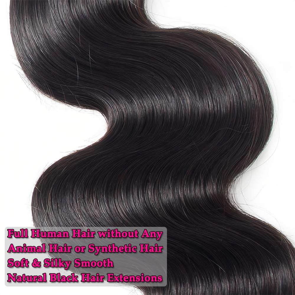 Hailriss 12A Brazilian body wave bundles length 16in ideal for volume