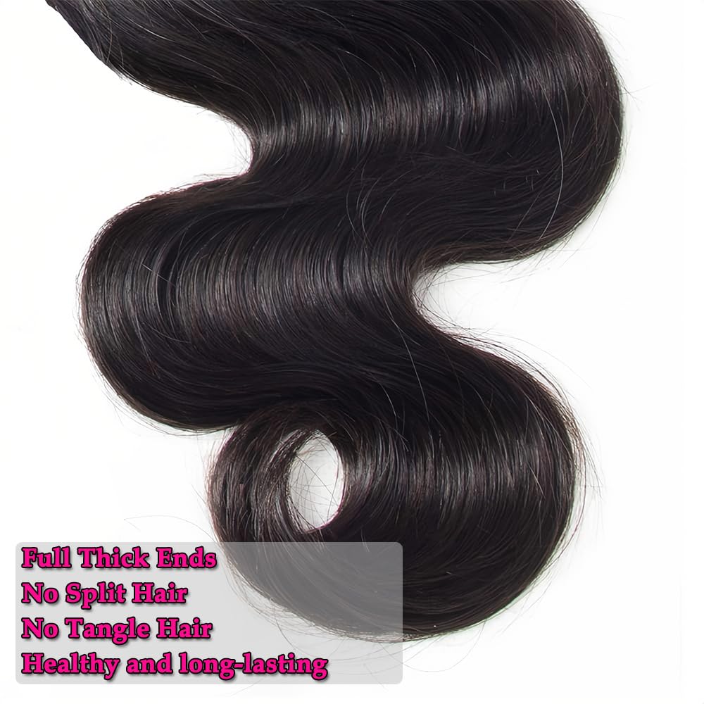 Hailriss 12A Brazilian body wave bundles length 18in creates dramatic fullness