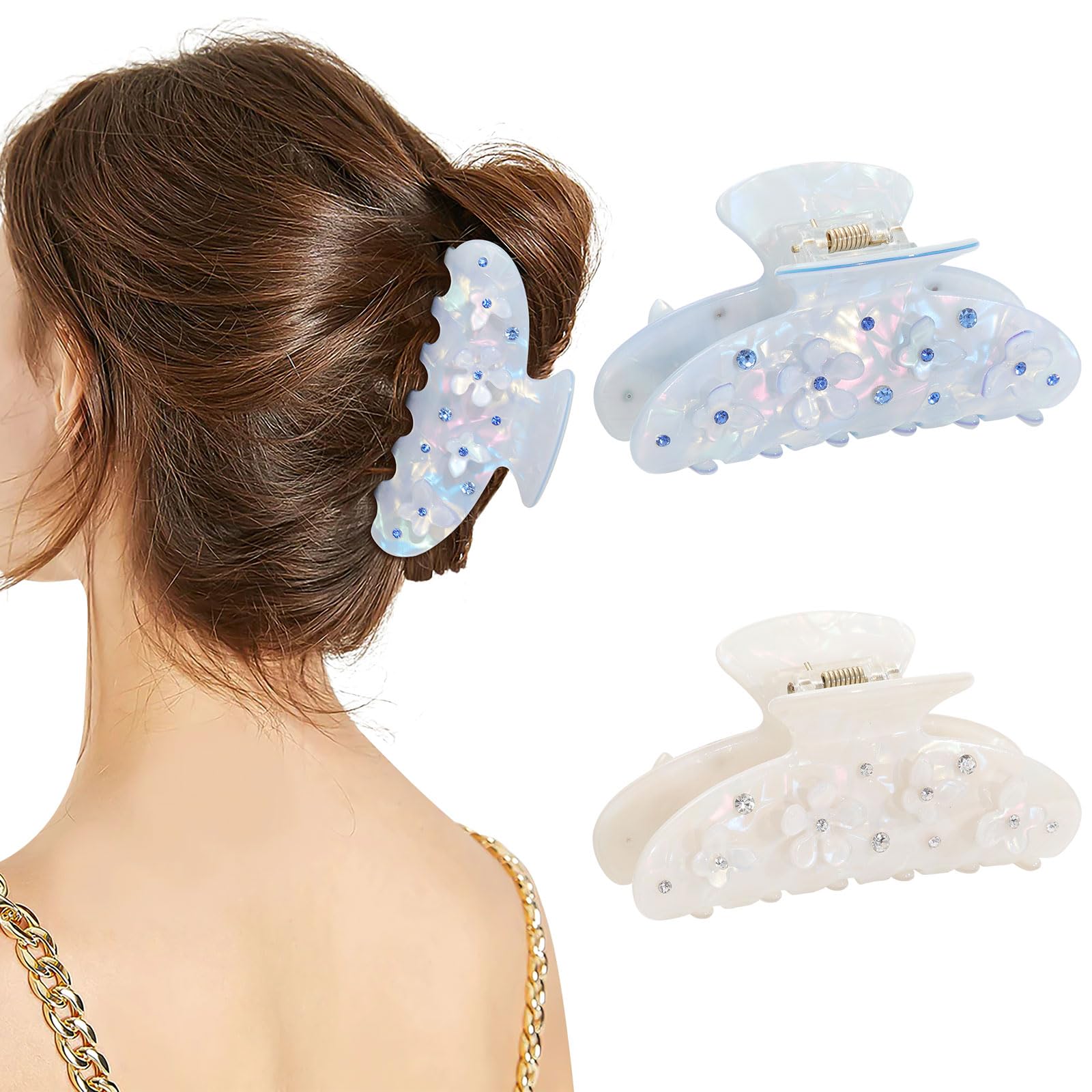 HAIMEIKANG clip secures soft romantic hairstyles with versatile styling.
