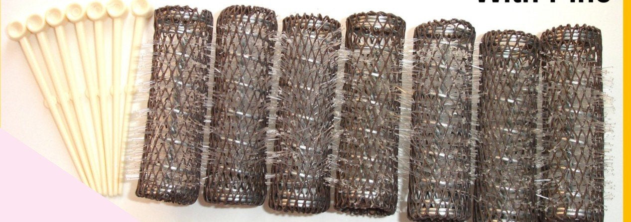 Hair Accessories medium brush rollers and pins create secure, long-lasting curls for all hair types