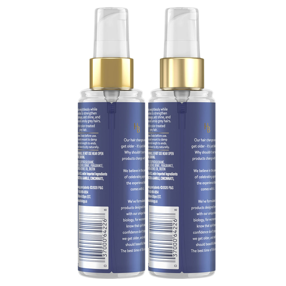 Hair Biology Argan Oil Taming Serum twin pack, long-lasting care