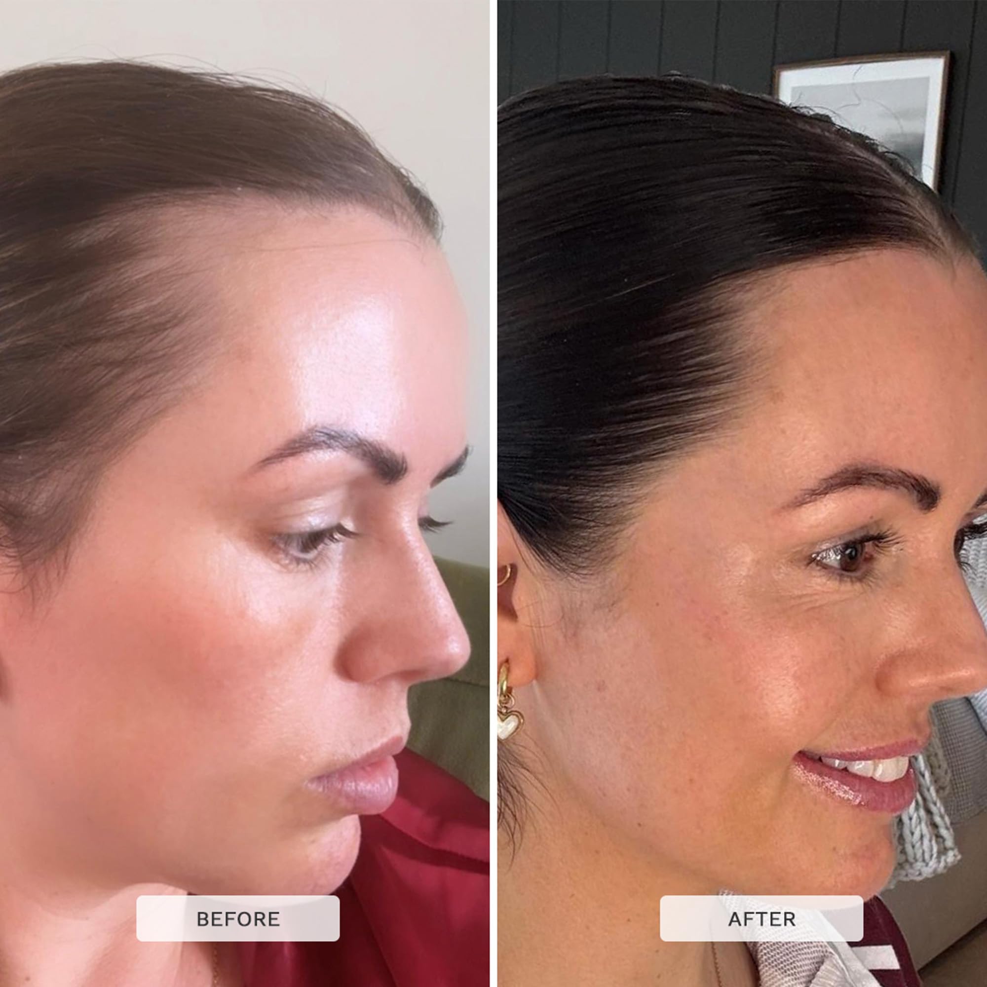 HAIR BURST silky shine on hair strands after use demonstrates added body