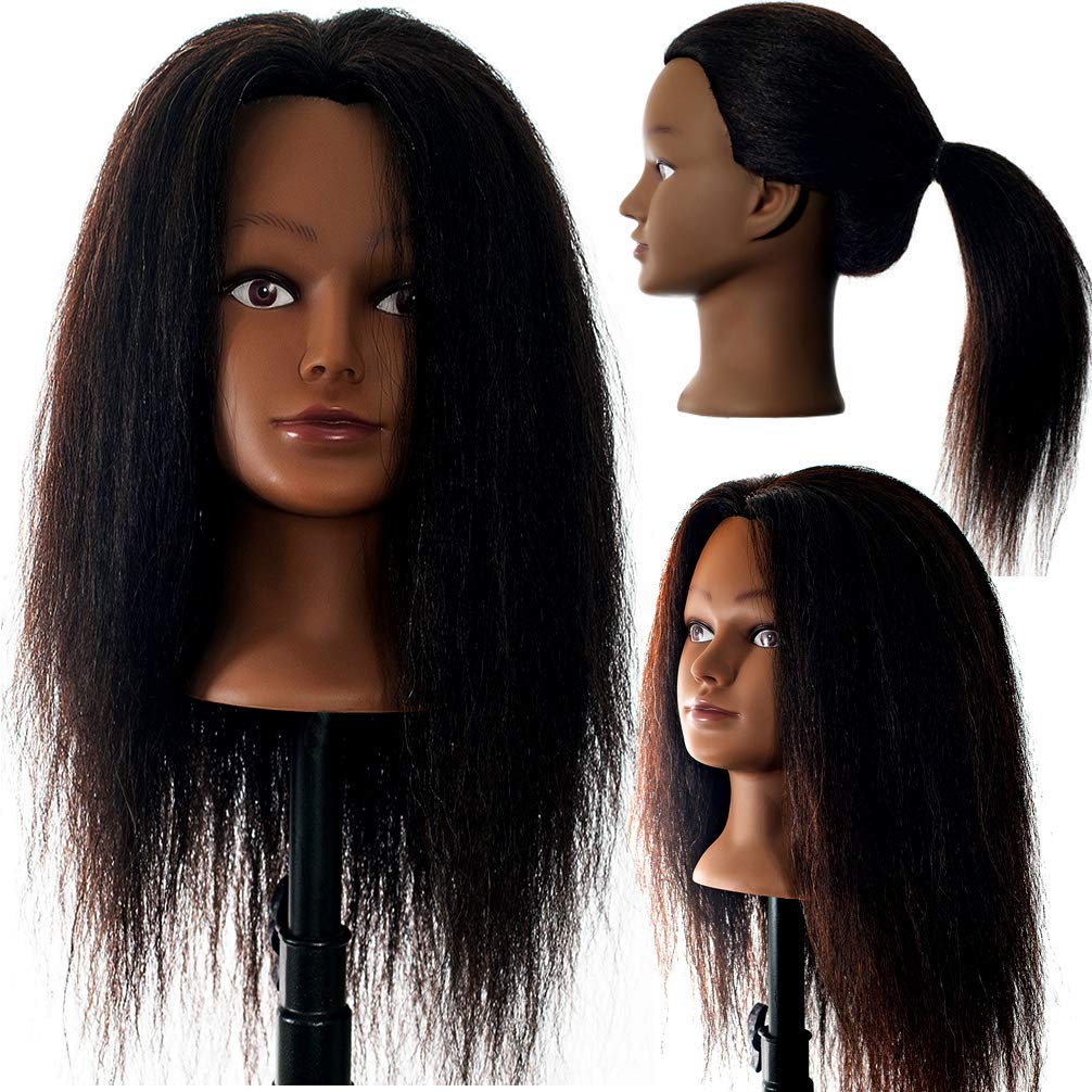 Hair By DK mannequin head Afro fluffy texture for versatile styling practice