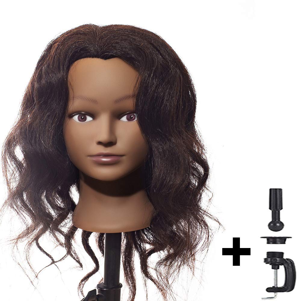 Hair By DK mannequin head kinky straight texture for braiding and curling