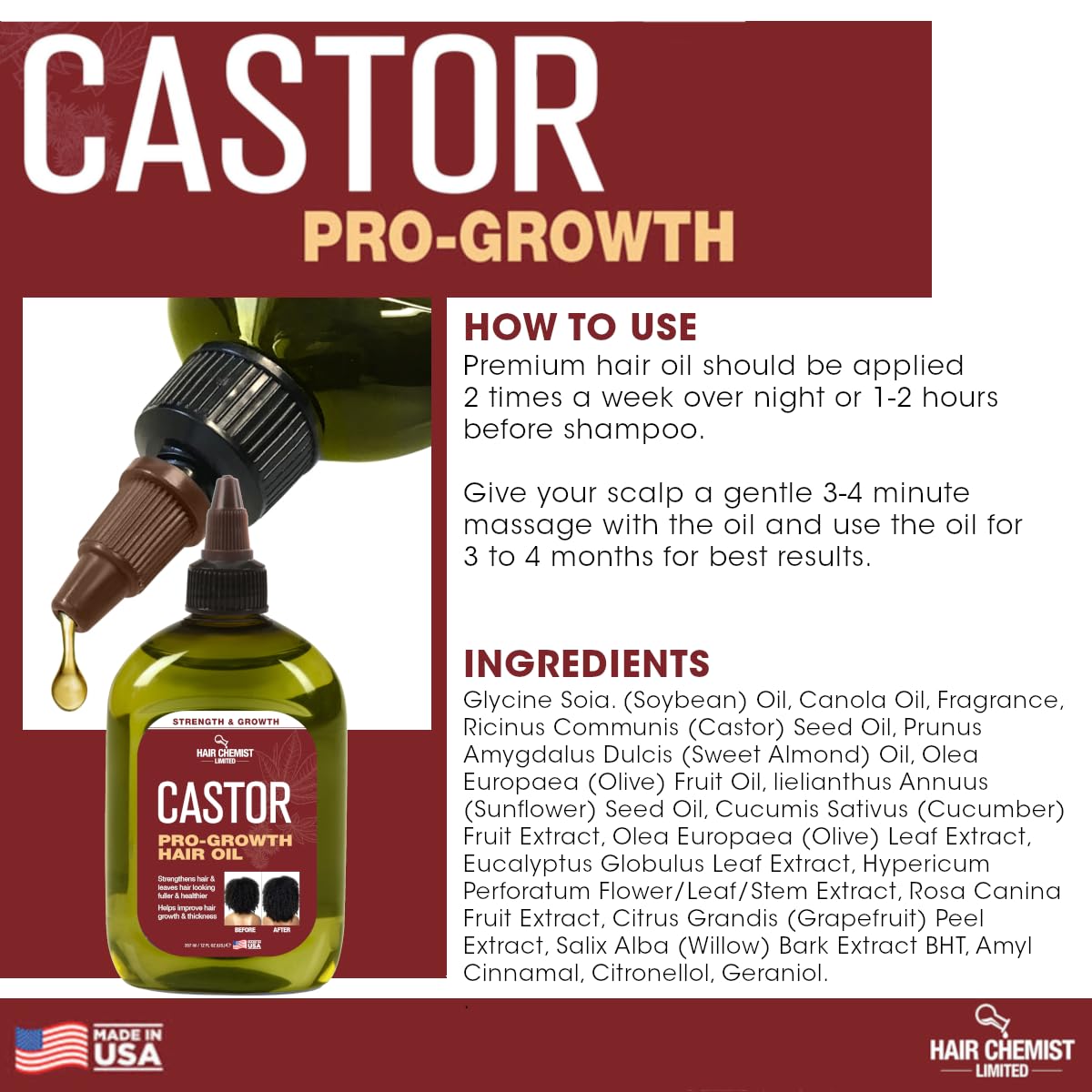 Hair Chemist Pro-Growth daily-use bottle integrates into routine.