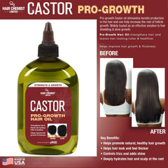 Hair Chemist Pro-Growth oil on shiny hair shows lustrous manageability.