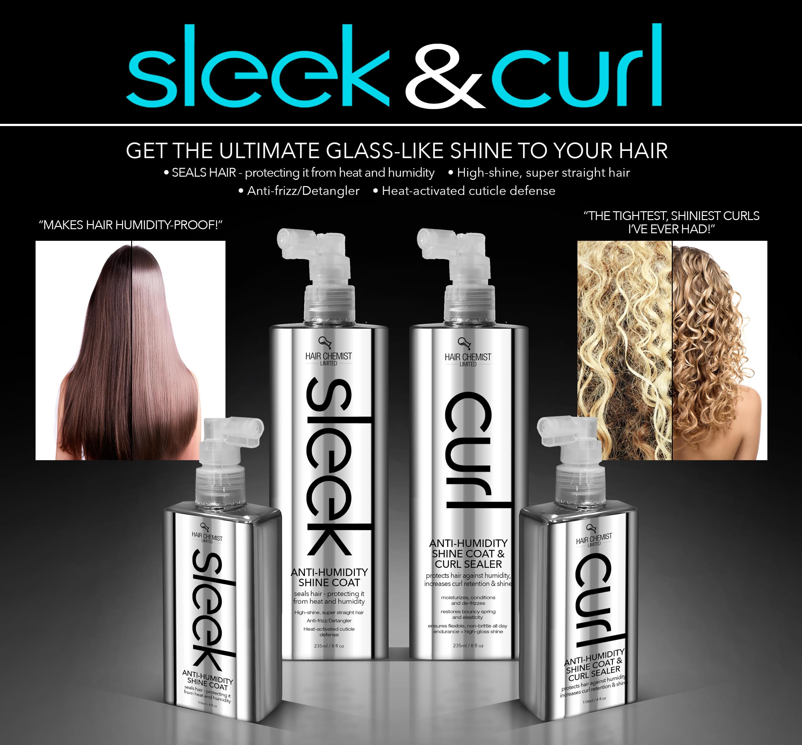 Hair Chemist SLEEK shine-detail captures glossy finish on healthy-looking hair
