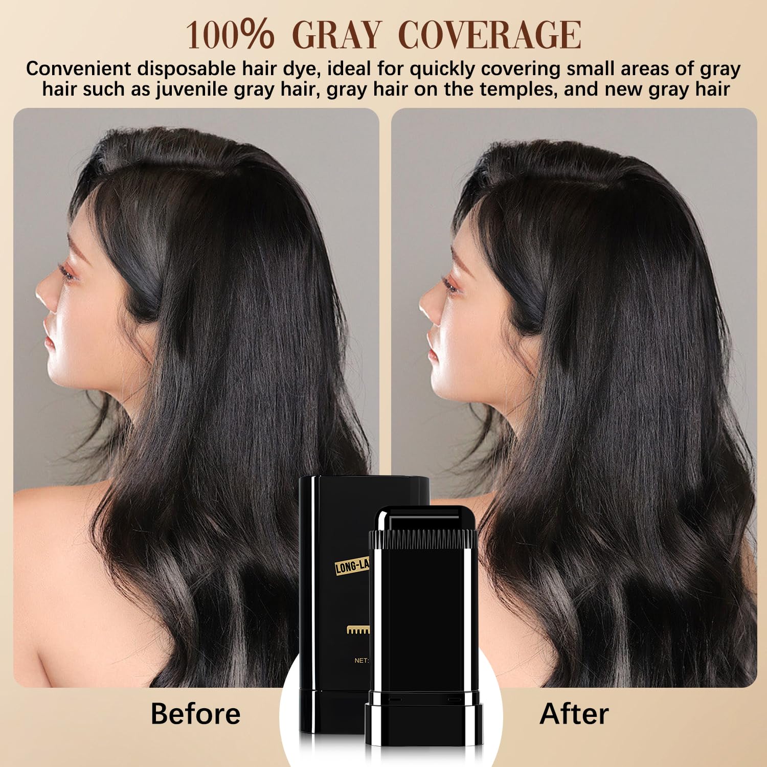 Hair Color Stick twist mechanism and paste control for targeted gray strands.