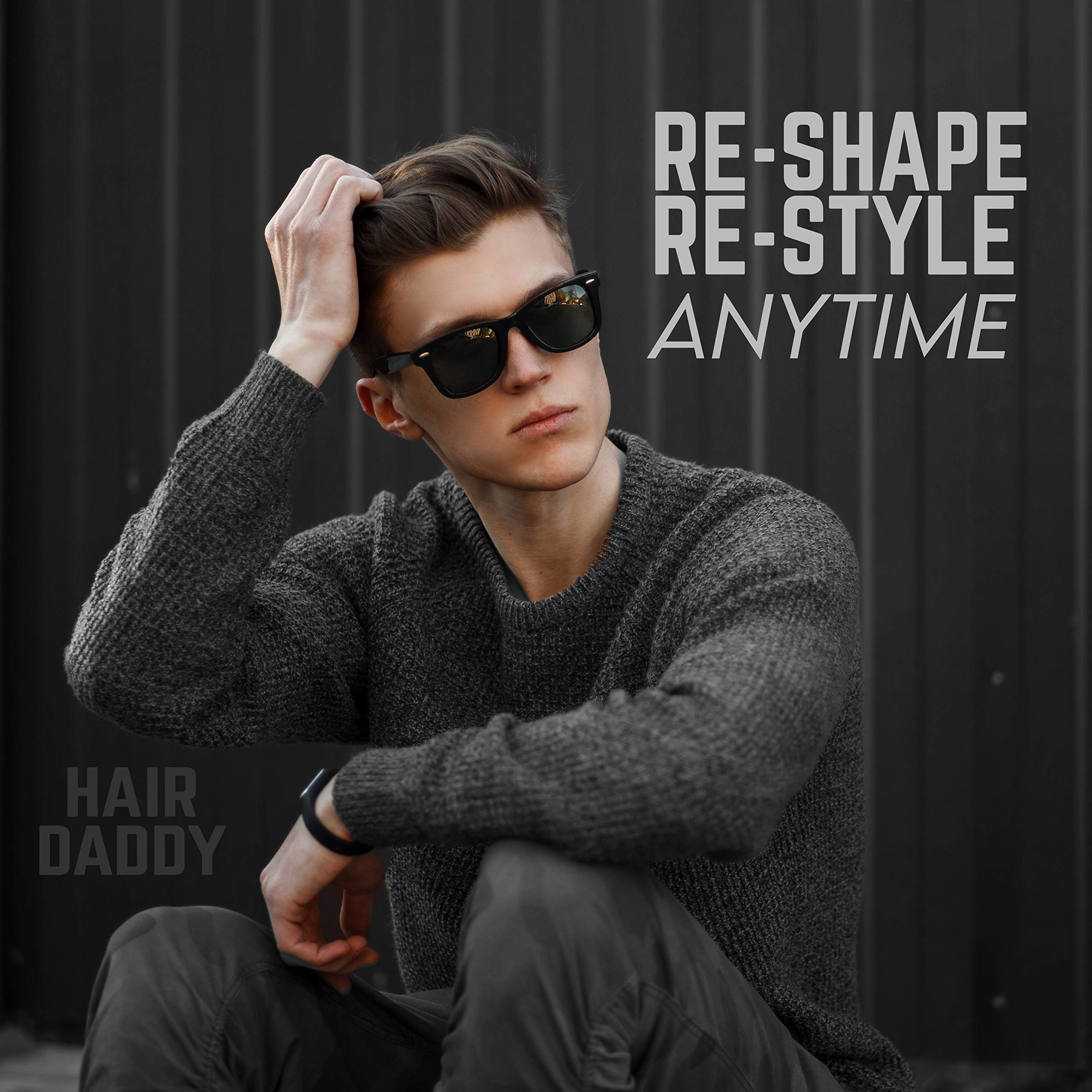 Hair Daddy styling clay application tutorial shot highlights easy shaping and control.