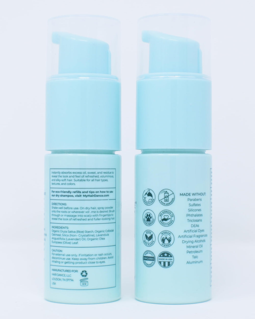Hair Dance dry shampoo powder on-the-go design enables purse-friendly freshness anywhere.