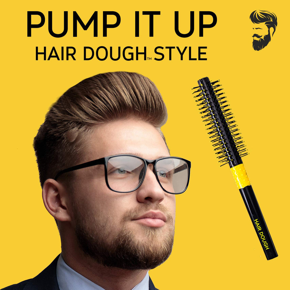 Hair Dough quiff roller round brush small with pomade for finishing