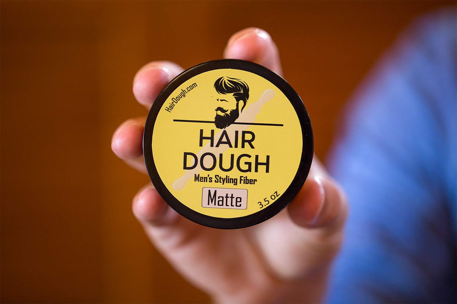 Hair Dough Styling Clay water-based label — easy wash-out formula.