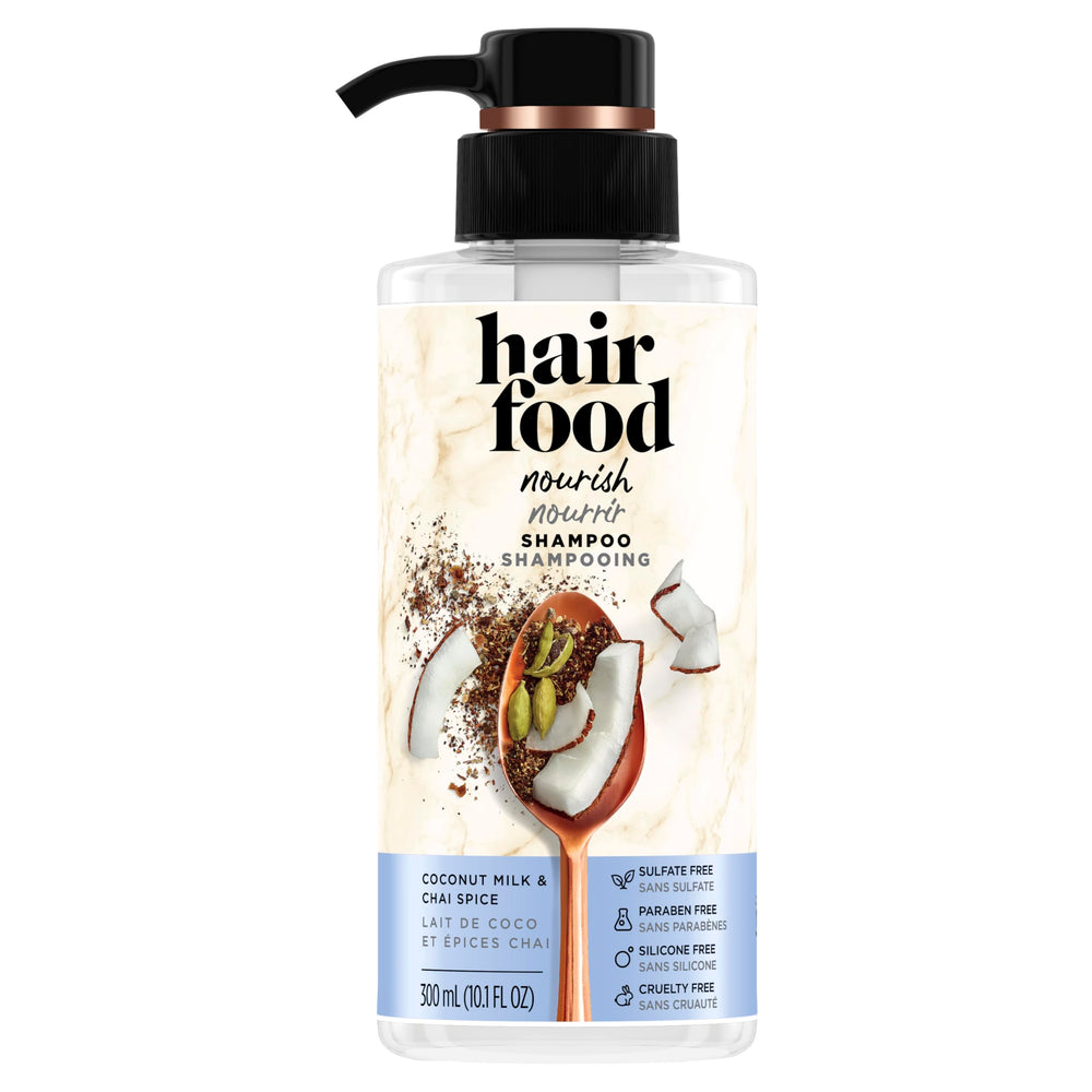 Hair Food Coconut Milk Chai Spice bottle; nourishing cleanse for daily hair care