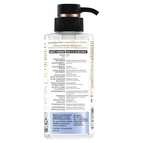 Hair Food Coconut Milk Shampoo lather rising; refreshing cleanse