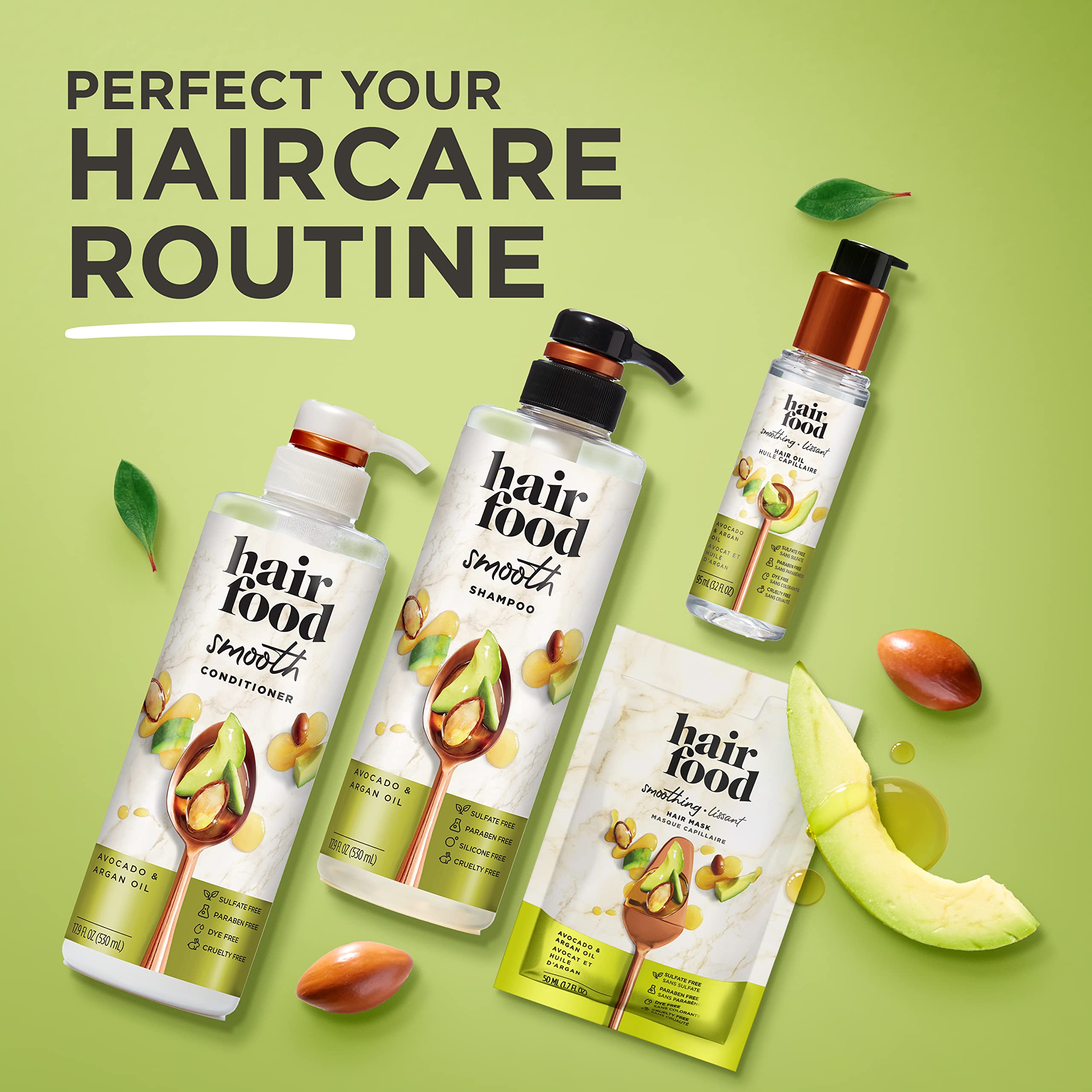 Hair Food Shampoo daily cleansing routine setup with towel and sink.