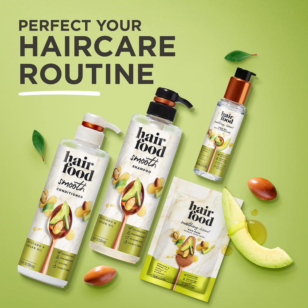 Hair Food Shampoo daily cleansing routine setup with towel and sink.