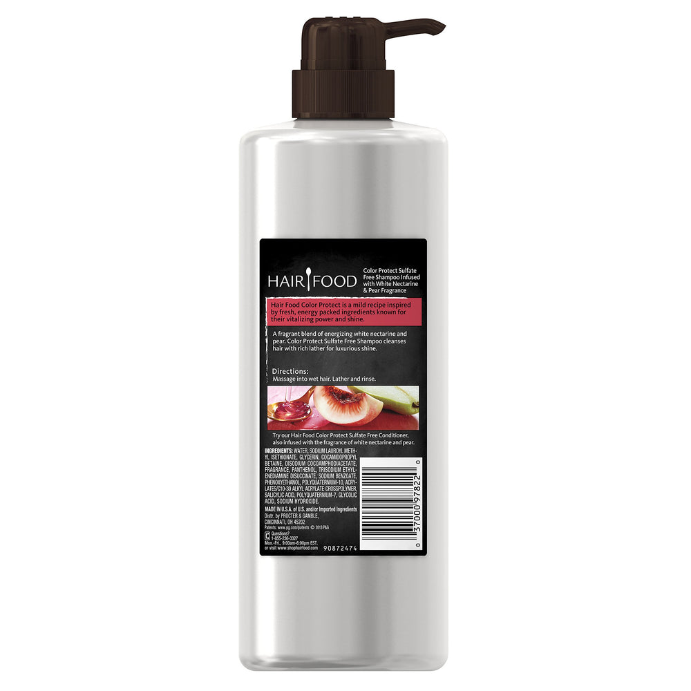Hair Food white nectarine pear fragrance label conveys a refreshing, salon-like scent during wash.