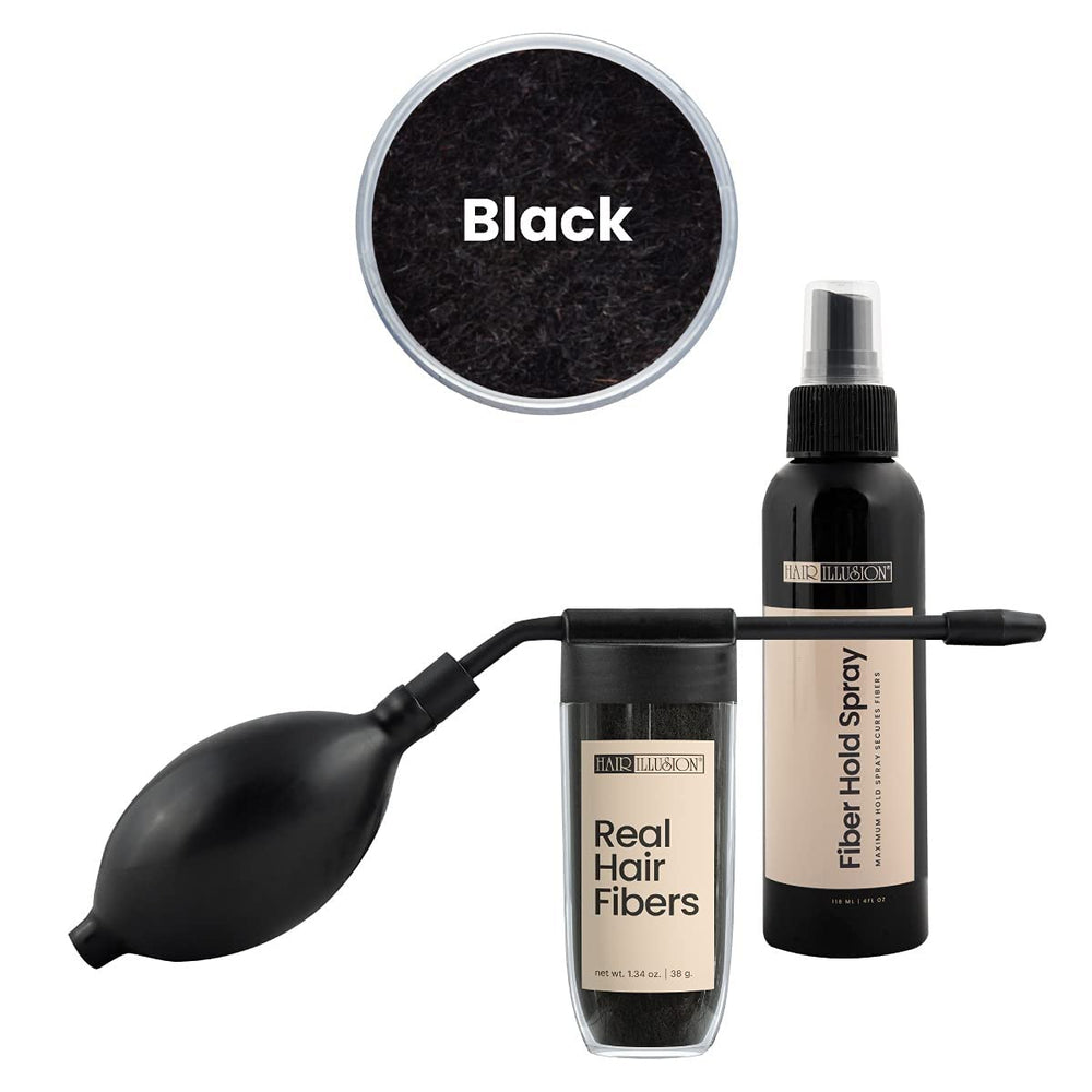 Hair Illusion fibers improve patchy beard appearance with natural blend