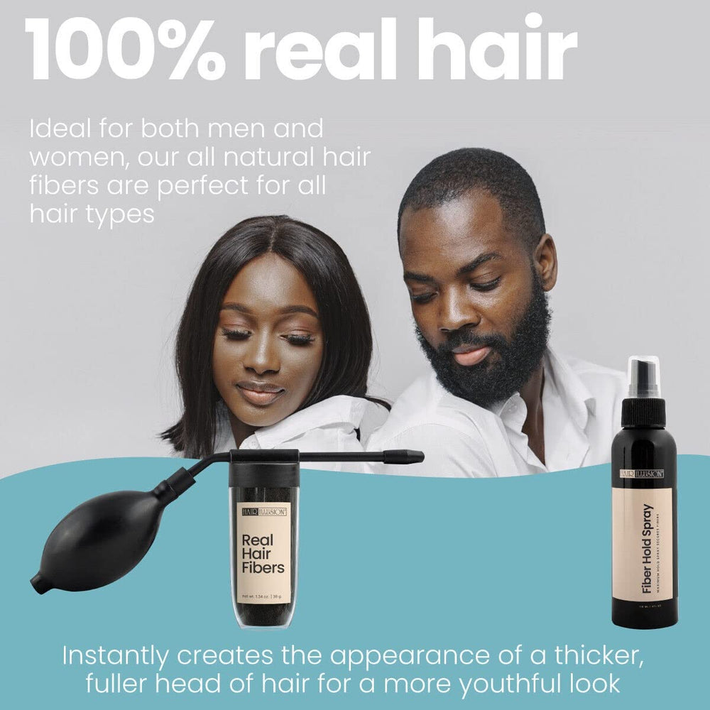 Hair Illusion fibers help cover scars with a discreet look