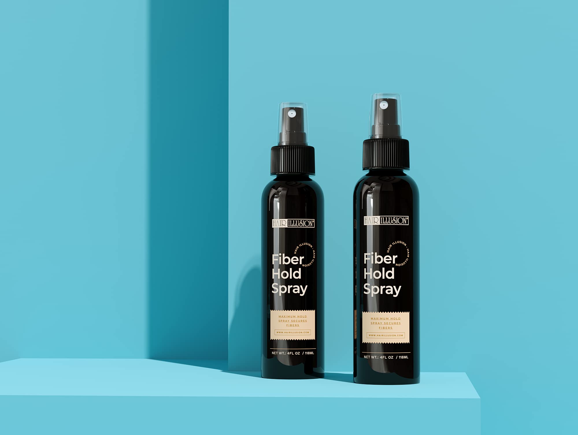 Close-up: Hair Illusion Fiber Hold securing fibers with precision.