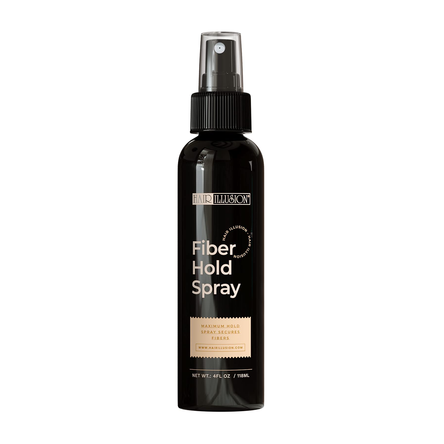 Close-up of real fibers blending with hair for discreet coverage by Hair Illusion.