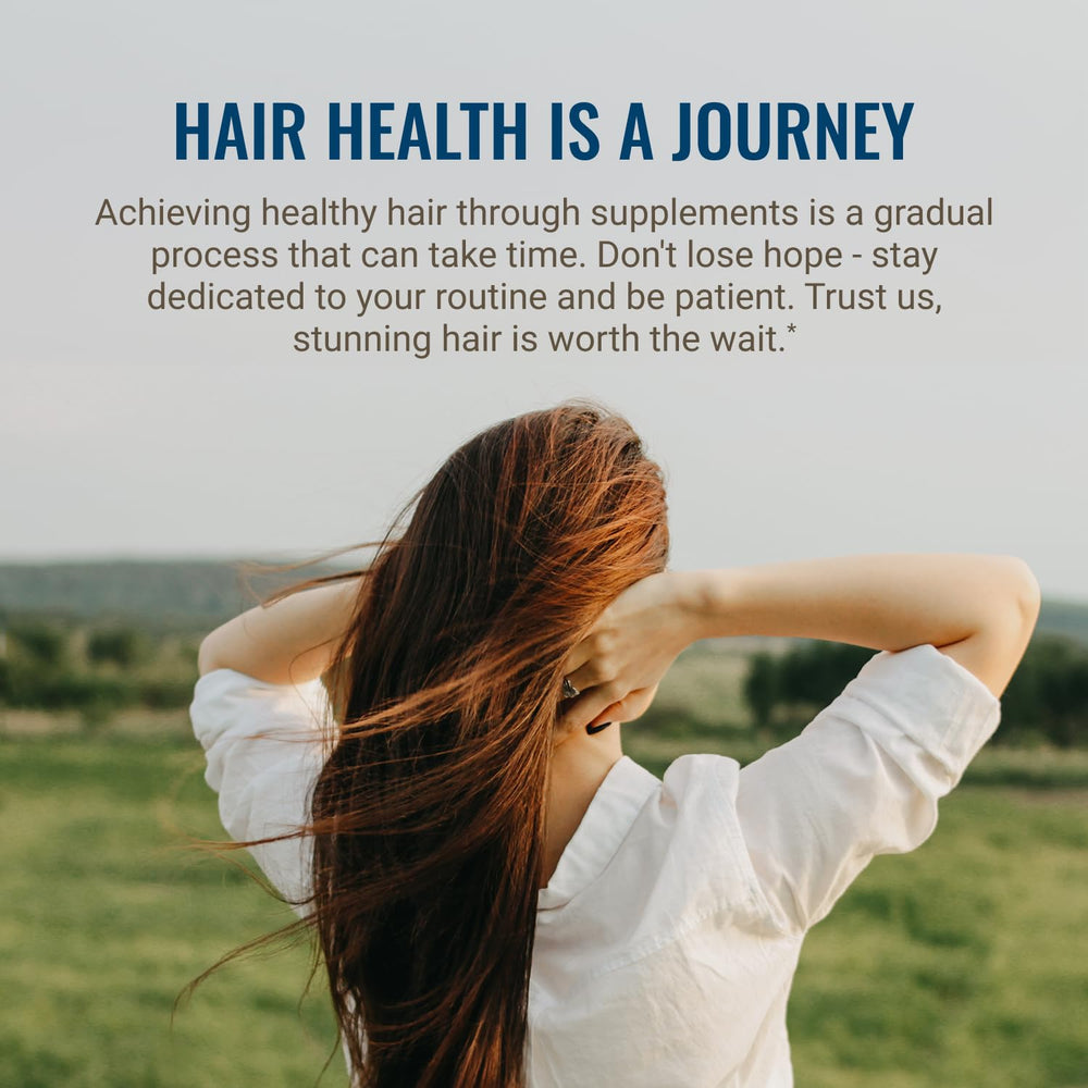 Hair La Vie bottle on vanity suggests convenient daily use.