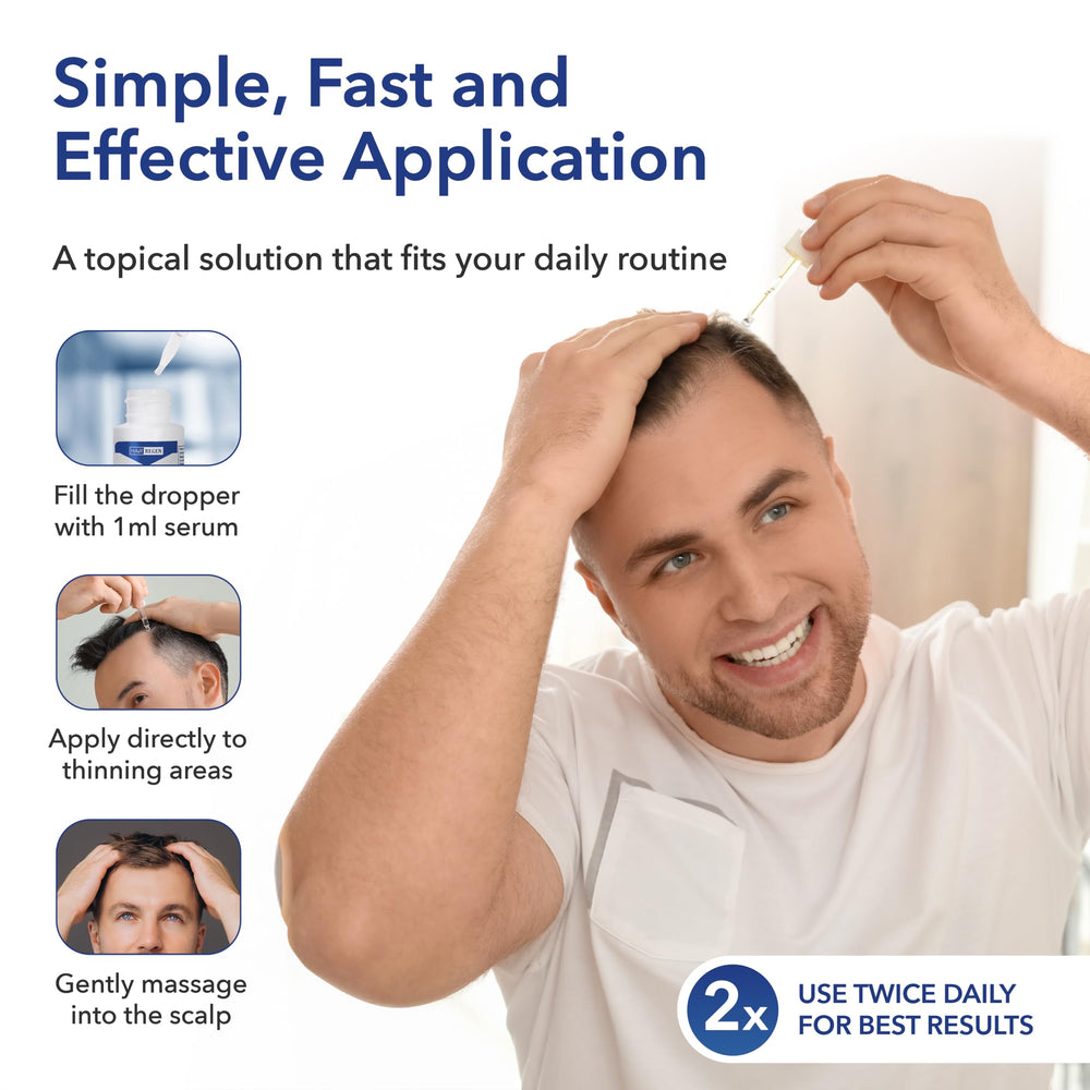 Hair Regen Minoxidil precision dropper enables targeted scalp application.