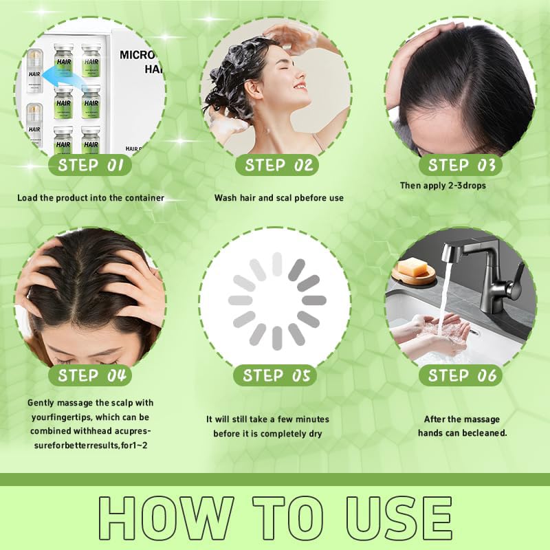 Hair Regrowth System usage shot shows simple daily scalp massage