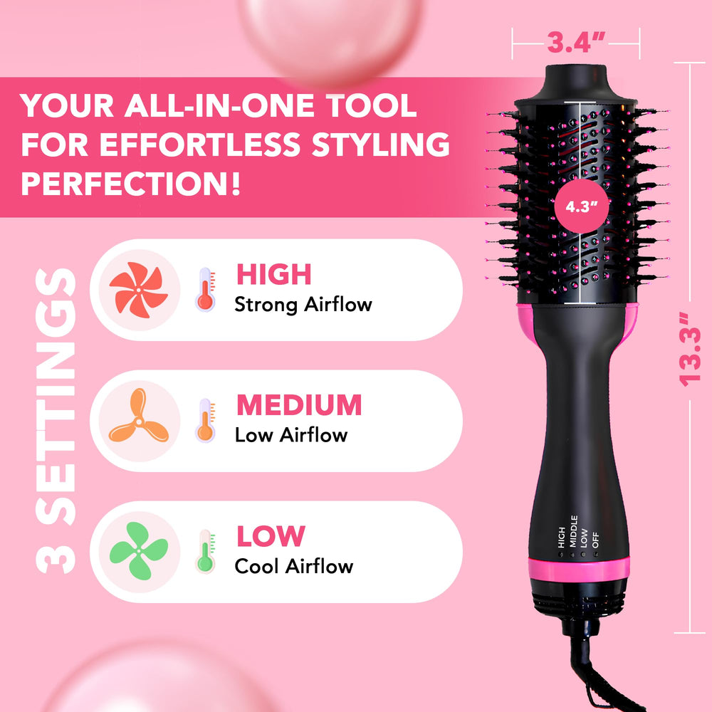 Hair Sensation Pro nylon pin bristles lift hair for added volume