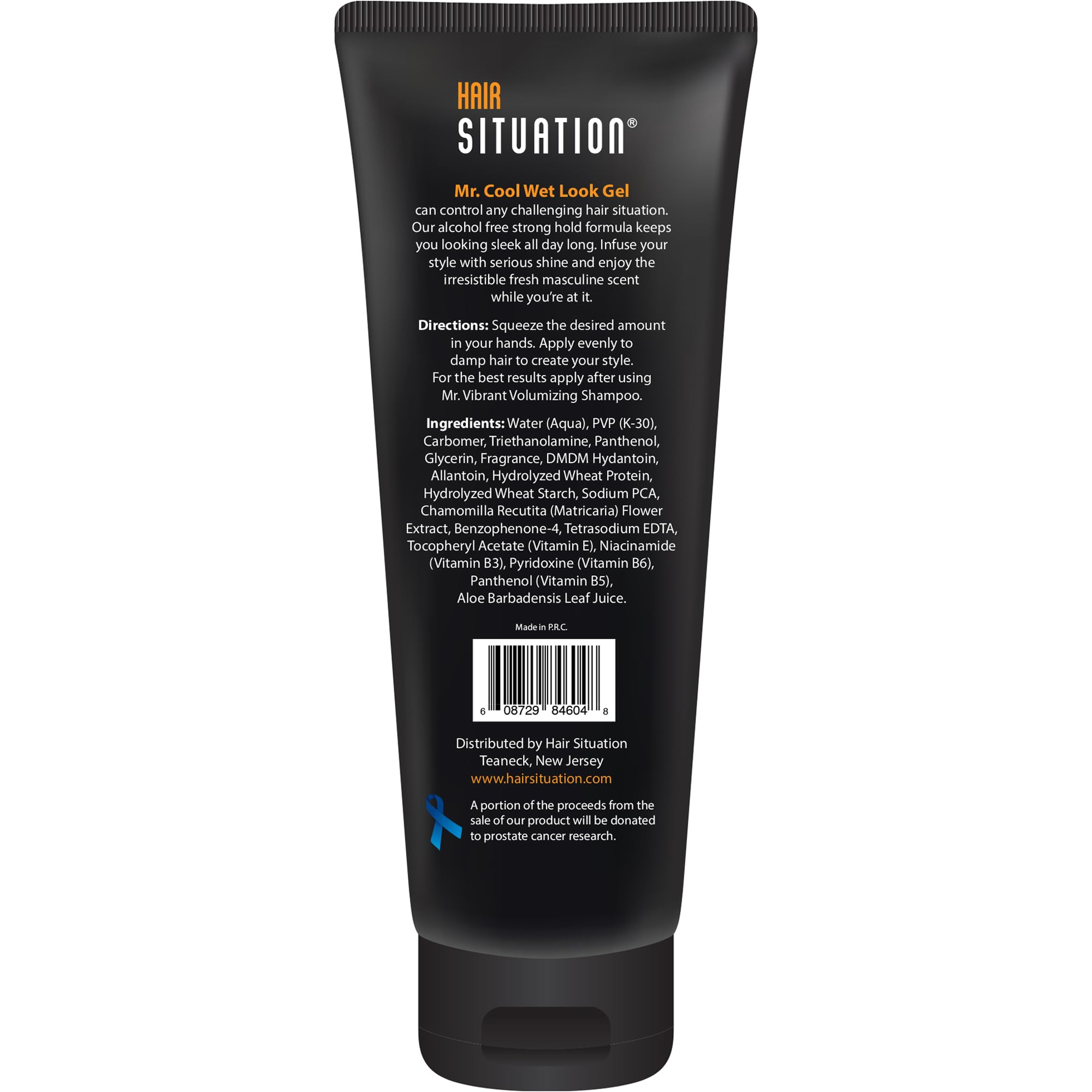 Hair Situation Mr. Cool Wet Look Gel anti-humidity feature shown for humid days.