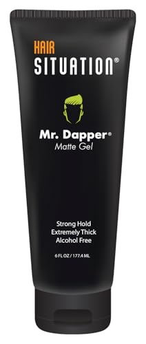 Hair Situation Mr. Dapper strong-hold gel tube shows long-lasting hold for sculpted looks.