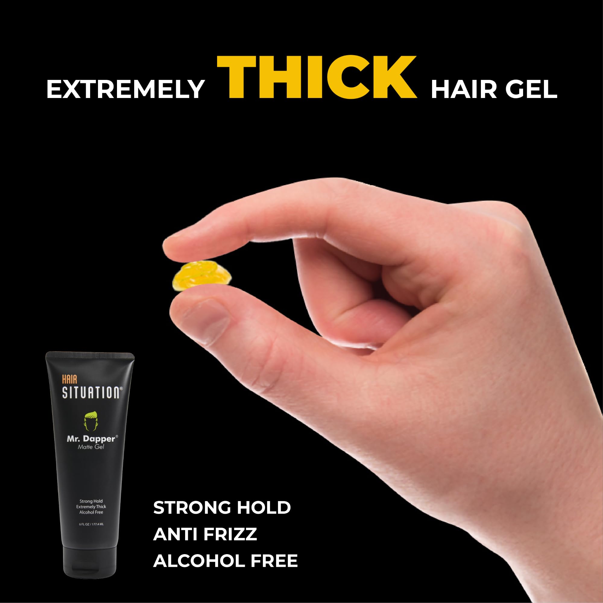 Hair Situation no-alcohol formula label suggests gentle scalp experience.
