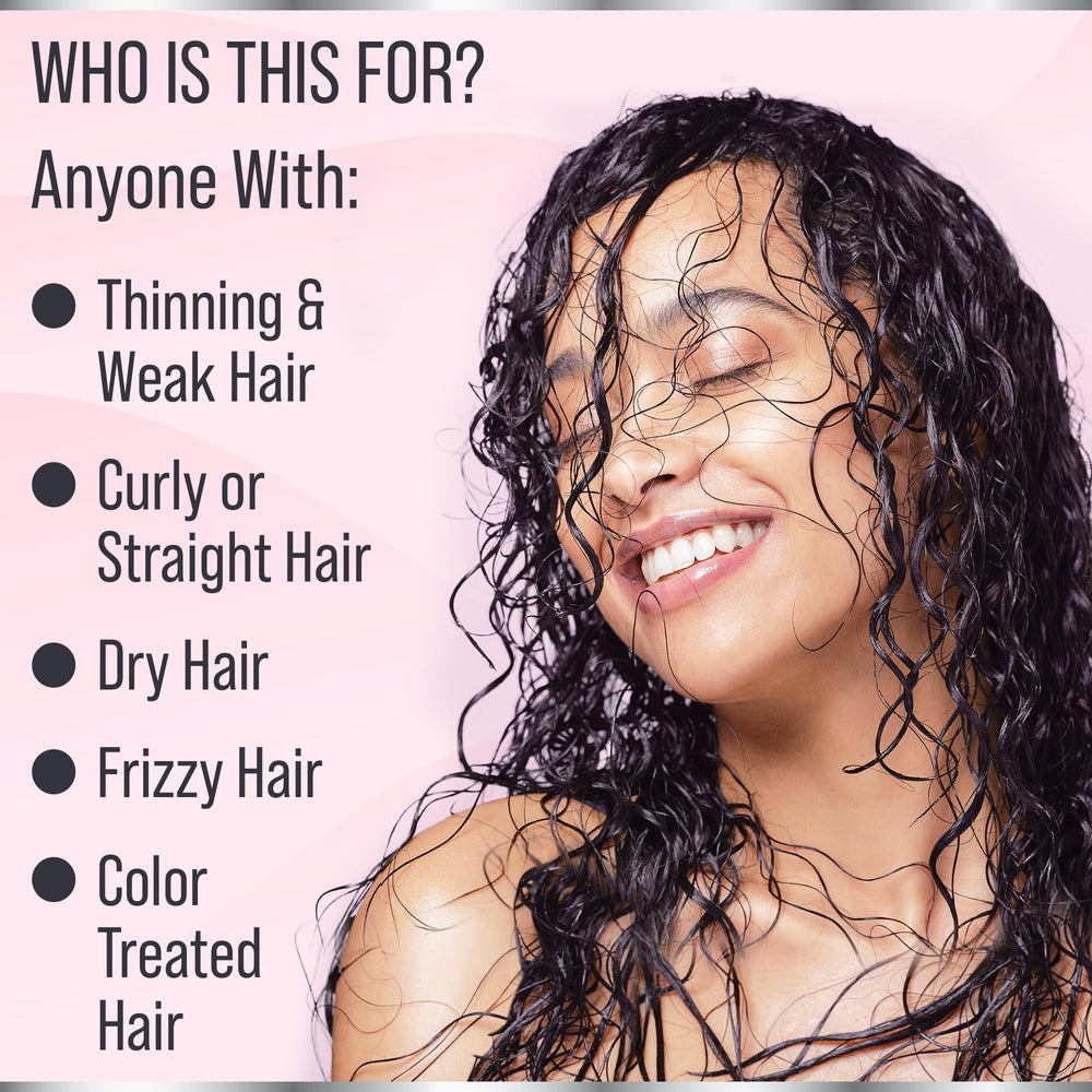Hair Thickness Maximizer conditioner bar ingredients—biotin and rice protein support hair nourishment.