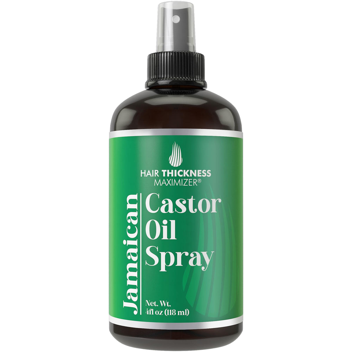 Hair Thickness Maximizer Jamaican Black Castor Oil Spray bottle ready for daily scalp nourishment.