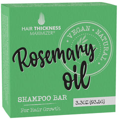 Hair Thickness Maximizer rosemary shampoo bar packaging highlights zero plastic and eco-friendly design.