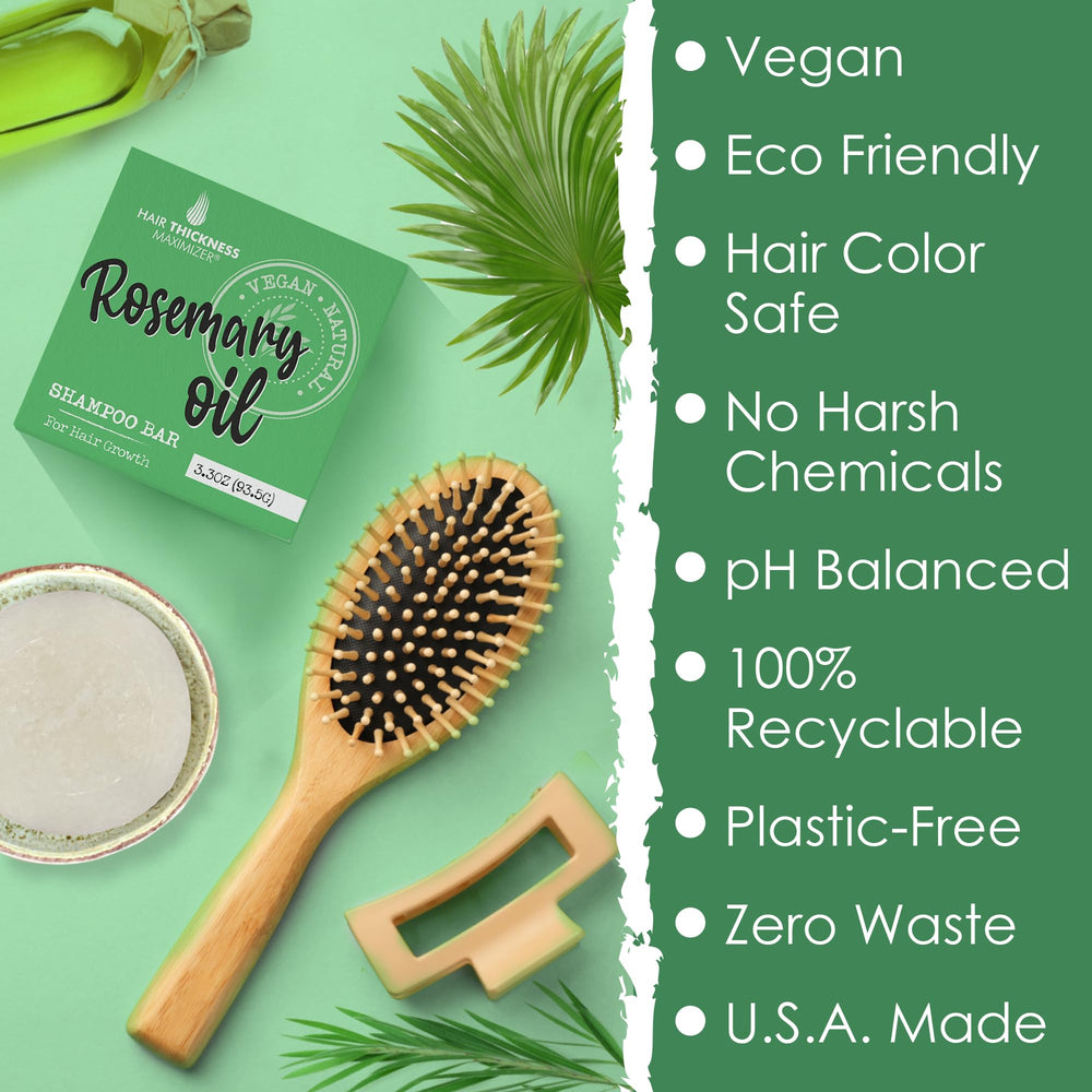 Hair Thickness Maximizer rosemary shampoo bar travel tin ready for journeys.