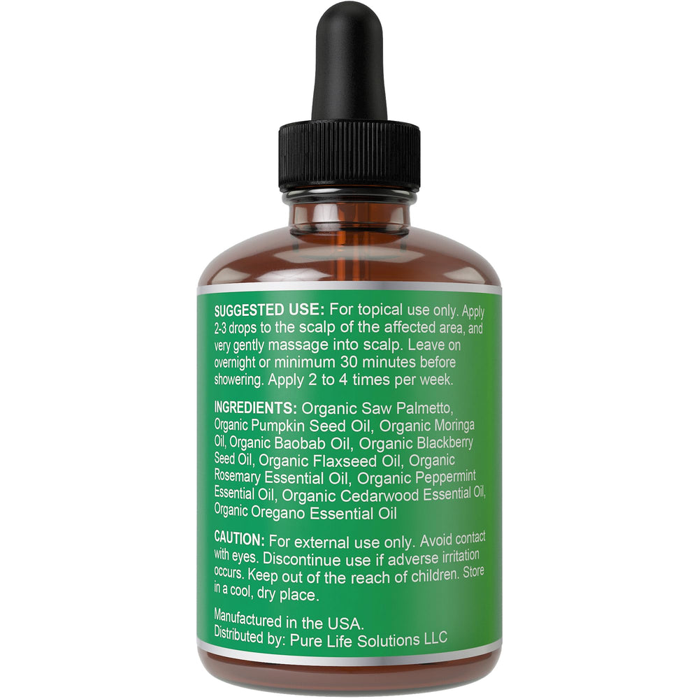 Hair Thickness Maximizer Saw Palmetto Serum on store shelf signaling premium vegan scalp care