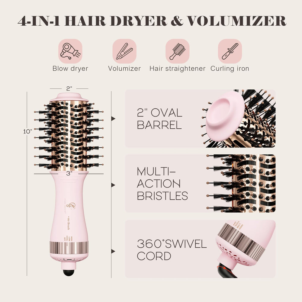 Hair Trends 4-in-1 dryer, styler, curler and straightener in one tool.