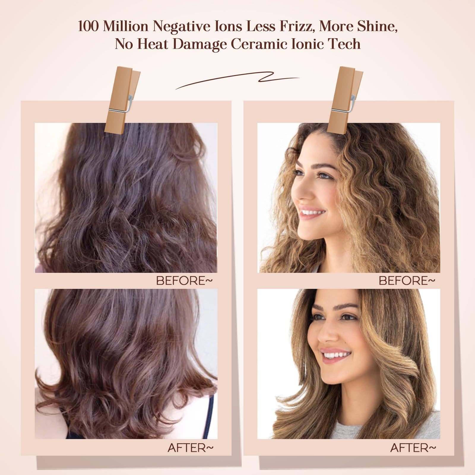 Hair Trends nano-titanium technology for efficient heat transfer and smooth results.